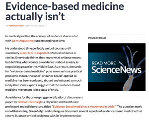 evidence based medicine